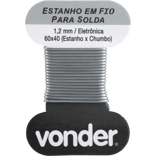 Estanho em fio 1,2 mm 60 x 40 com 20 g Estanho em fio 1,2 mm 60 x 40 com 20 g