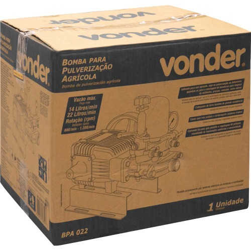 Bomba pulverizadora agrcola de pisto 14 - 22 l/min. Sem Motor - BPA 022