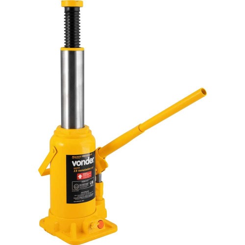 Macaco hidráulico tipo garrafa capacidade de 15 toneladas amarelo Macaco hidráulico tipo garrafa capacidade de 15 toneladas amarelo