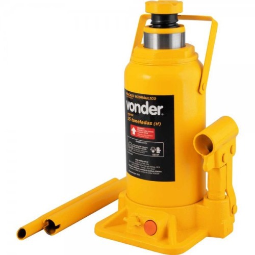 Macaco hidráulico tipo garrafa capacidade de 15 toneladas amarelo Macaco hidráulico tipo garrafa capacidade de 15 toneladas amarelo