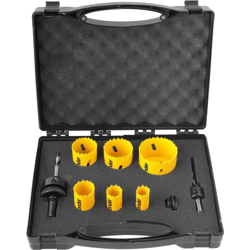 Jogo de serra copo bimetal 19 à 57 mm com 9 peças - SCV 200 Jogo de serra copo bimetal 19 à 57 mm com 9 peças - SCV 200