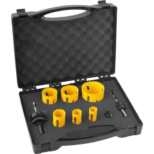 Jogo de serra copo bimetal 19 à 57 mm com 9 peças - SCV 200 Jogo de serra copo bimetal 19 à 57 mm com 9 peças - SCV 200