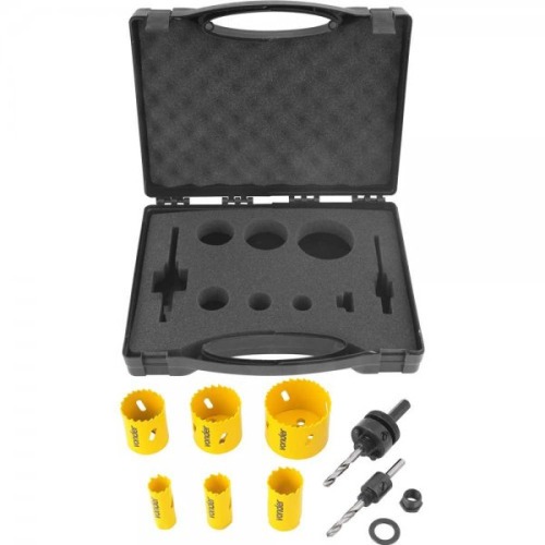 Jogo de serra copo bimetal 19 à 57 mm com 9 peças - SCV 200 Jogo de serra copo bimetal 19 à 57 mm com 9 peças - SCV 200