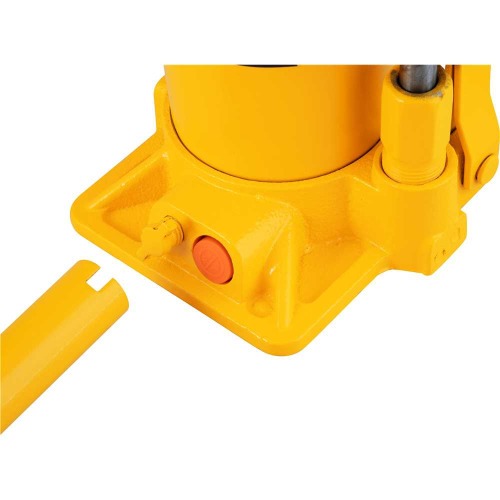 Macaco hidrulico tipo garrafa capacidade de 8 toneladas amarelo