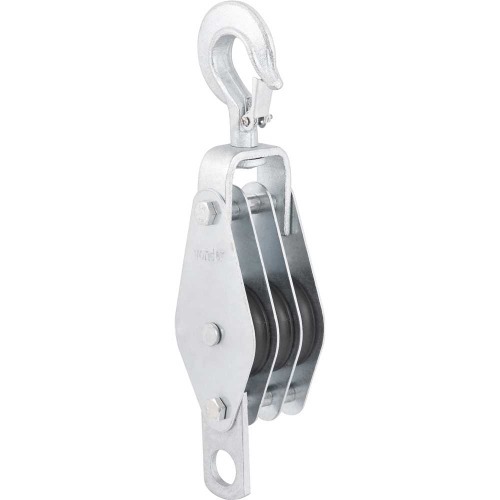 Moit�o/cadernal 60 mm com 3 roldanas