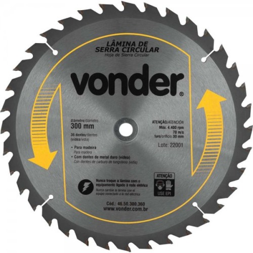 Disco de serra para madeira 300 x 30 mm 36 dentes