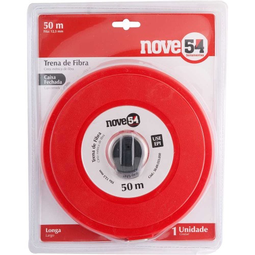 Trena longa em fibra de vidro caixa fechada 50 metros Trena longa em fibra de vidro caixa fechada 50 metros