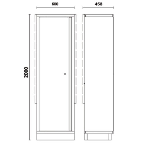 Armário de ferramentas modular 1 porta - C45 PRO AS1 Armário de ferramentas modular 1 porta - C45 PRO AS1
