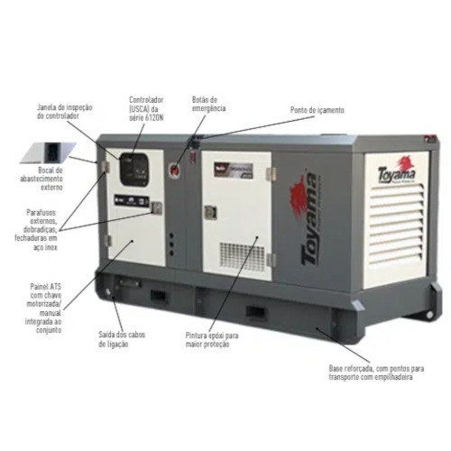Gerador de energia 66 Kva a diesel partida eltrica com ATS Trifsico 220V - TDMG60SE3D-ATS