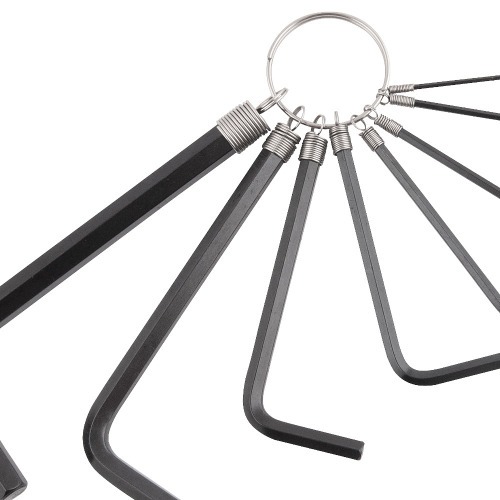 Jogo de chave allen com argola 1,5 a 8 mm com 8 peas