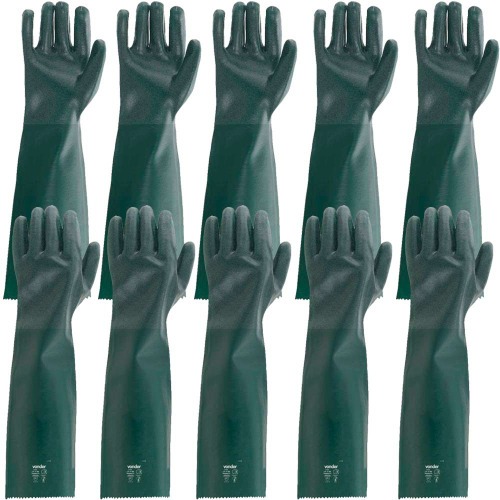 Kit 5 pares de luva de pvc spera com forro 56 cm - PAV 0056