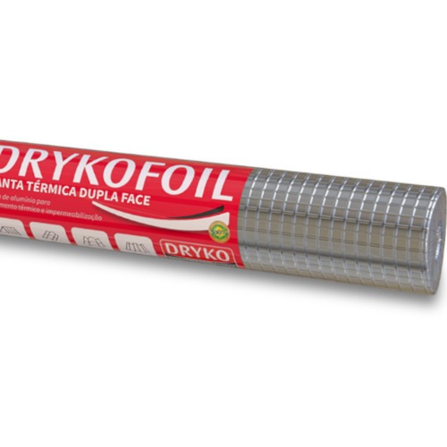 Manta termica para telhado em alumnio dupla face 1,20 x 20,83m 25m - DRYKOFOIL