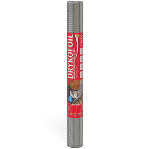Manta térmica para telhado em alumínio dupla face 1,20 x 41,67m 50m² - DrykoFoil Manta térmica para telhado em alumínio dupla face 1,20 x 41,67m 50m² - DrykoFoil