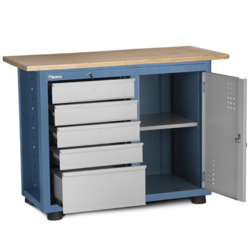 Bancada com 5 gavetas 1 prateleira e 1 porta - 2006