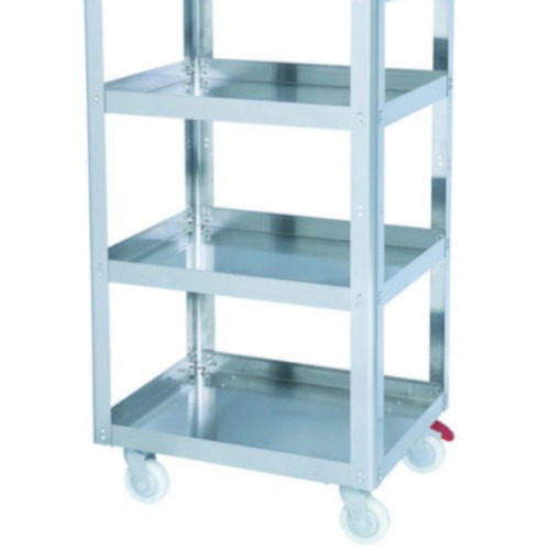 Carrinho para ferramentas aberto em inox c 4 prateleiras Carrinho para ferramentas aberto em inox c 4 prateleiras