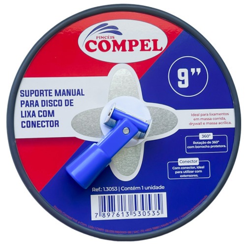 Suporte manual para disco de lixa com conector 9