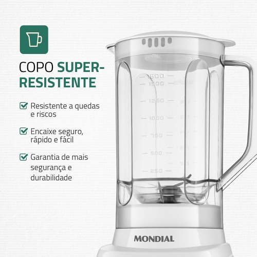 Liquidificador 2 velocidades 550W Pratic Power - L-97-W  110V