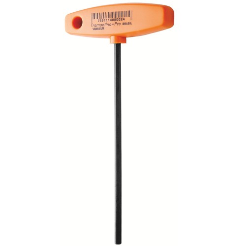 Chave allen cabo T 6 x 180 mm ao cromo vandio