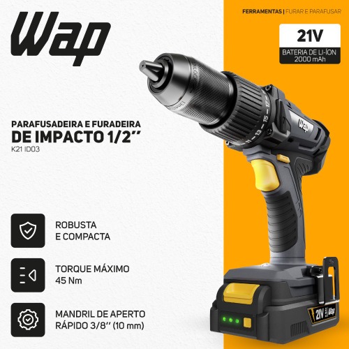 Furadeira Parafusadeira de impacto 1/2