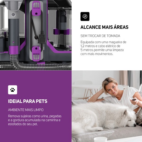 Extratora de carpete porttil 1,1L 1450W - Spot Cleaner W3  110V