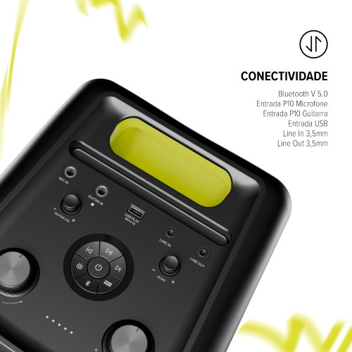 Caixa de som porttil 160W RMS com Bluetooth By Alok - Infinite 200  110V/220V