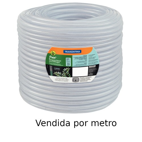 Mangueira cristal reforçada para jardim de 1/2 Mangueira cristal reforçada para jardim de 1/2