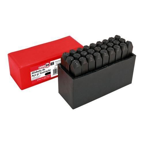 Jogo de alfabeto 5 mm para grava��o com 27 pe�as