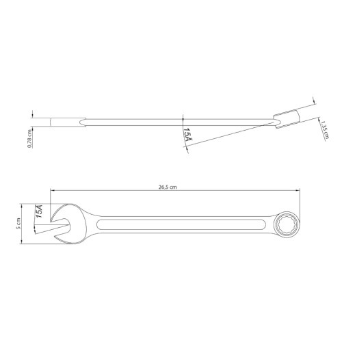 Chave combinada de 22 mm em a�o especial 