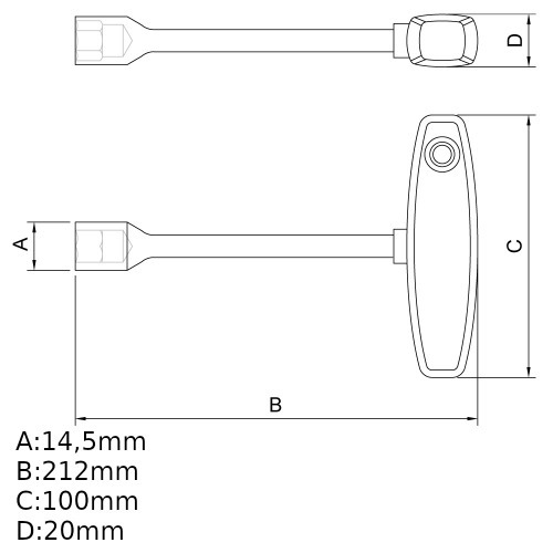 Chave com cabo tipo canh�o cabo 