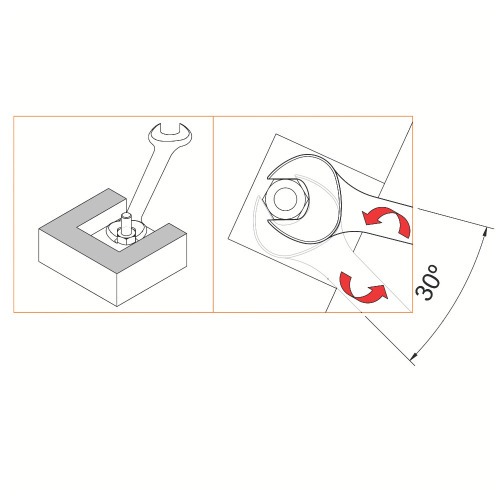 Chave fixa 19 x 22 mm ao cromo vandio