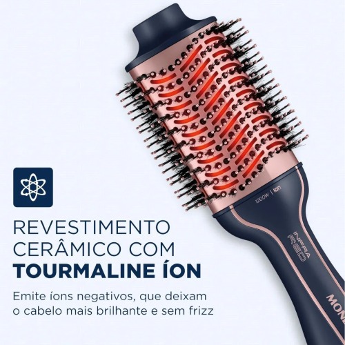 Escova secadora infrared 1200W 3 em 1 - ES-01-IR 110V/220V Escova secadora infrared 1200W 3 em 1 - ES-01-IR 110V/220V