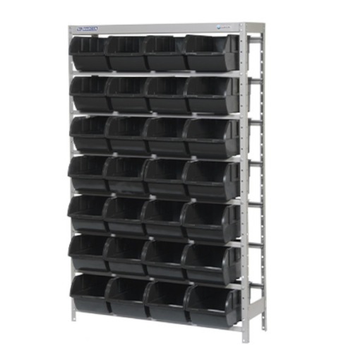 Estante met�lica com 28 gavetas n �7 preta - EM28/7P