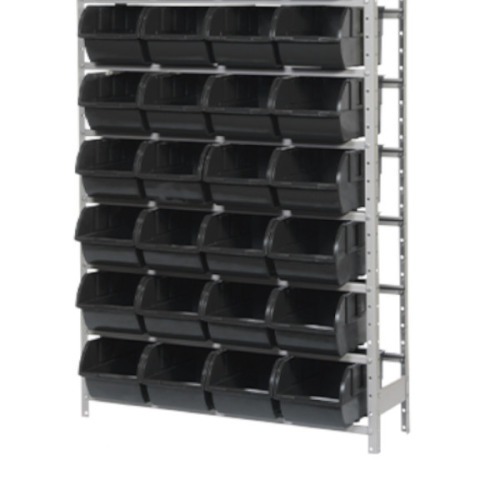 Estante met�lica com 28 gavetas n �7 preta - EM28/7P