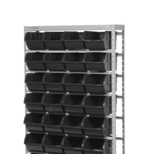 Estante met�lica com 28 gavetas n �7 preta - EM28/7P