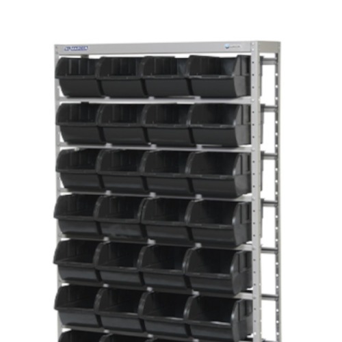 Estante metlica com 28 gavetas n 7 preta - EF28/7P