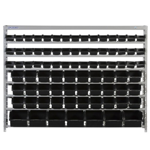Estante metálica com 82 gavetas preta medidas diversas - EP82P Estante metálica com 82 gavetas preta medidas diversas - EP82P
