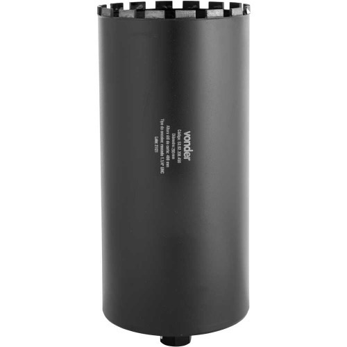 Broca coroa diamantada para perfuratriz 200 x 450 mm rosca 1.1/4