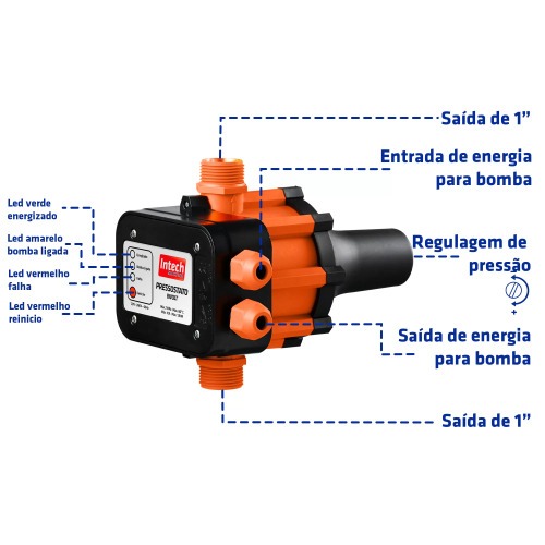 Controlador automtico de presso para bomba d'gua - BPR10   110V/220V