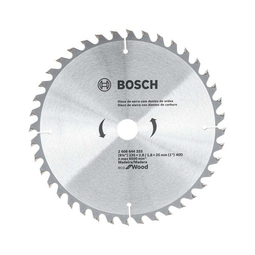 Disco de serra circular 235 mm x 25 mm x 20  com 40 dentes para madeira