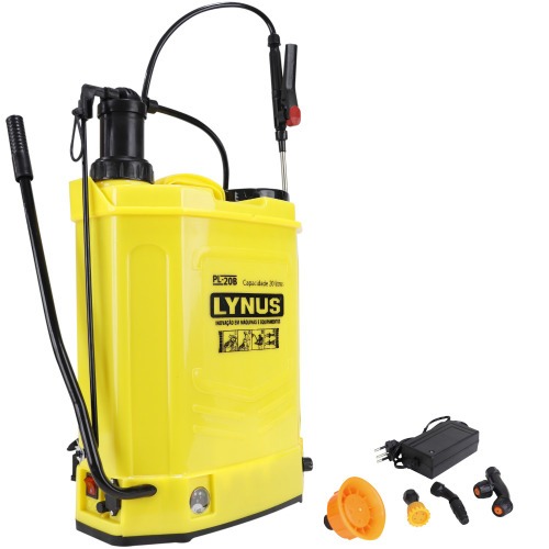 Pulverizador costal a bateria 12V e manual 20 litros com 4 bicos - PL-20B 110V/220V Pulverizador costal a bateria 12V e manual 20 litros com 4 bicos - PL-20B 110V/220V