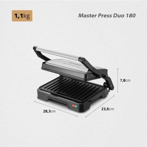 Sanduicheira Grill antiaderente 1000W Press duo 180-PG -01-180  110V