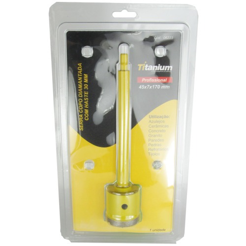 Serra copo diamantada 45 mm com haste encaixe 3/8 Serra copo diamantada 45 mm com haste encaixe 3/8