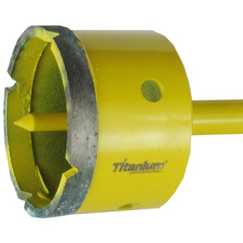 Serra copo diamantada 65 mm com haste encaixe 3/8