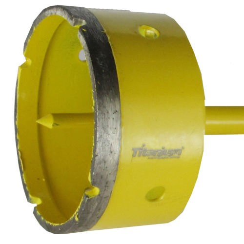 Serra copo diamantada 90 mm com haste encaixe 3/8