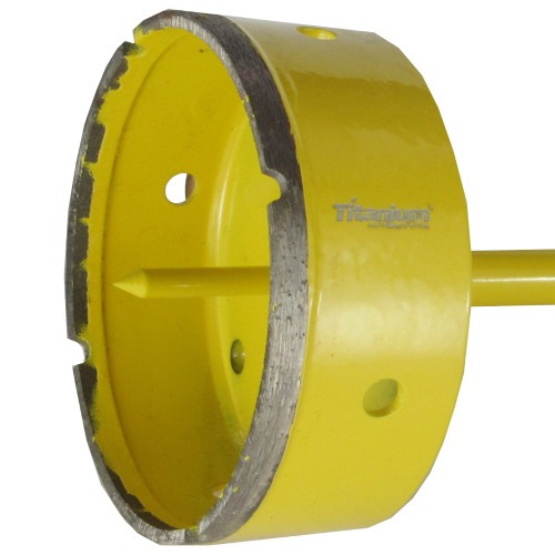 Serra copo diamantada 110 mm com haste encaixe 3/8