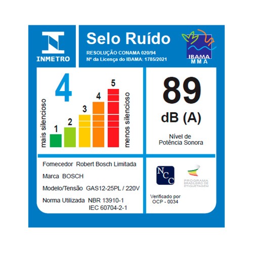 Aspirador de p e lquido 1250 watts 21 litros - GAS15-25  220V