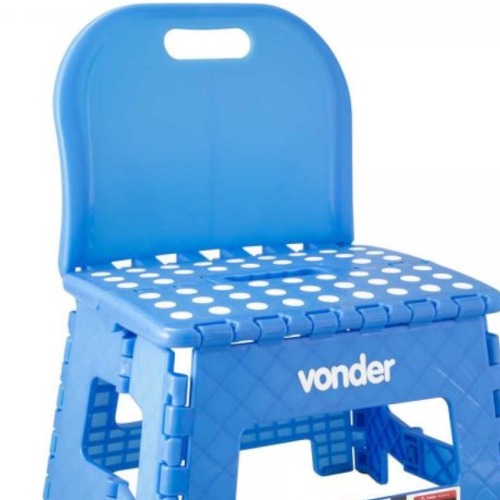 Banqueta plástica dobrável altura 220 mm com encosto Banqueta plástica dobrável altura 220 mm com encosto