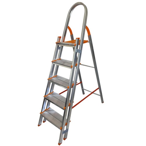 Escada de alum�nio com 5 degraus duplos residencial - EMD005