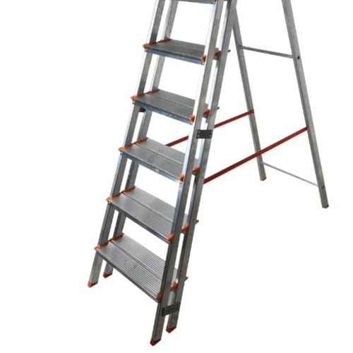 Escada de alumínio com 7 degraus duplos residencial - EMD007 Escada de alumínio com 7 degraus duplos residencial - EMD007
