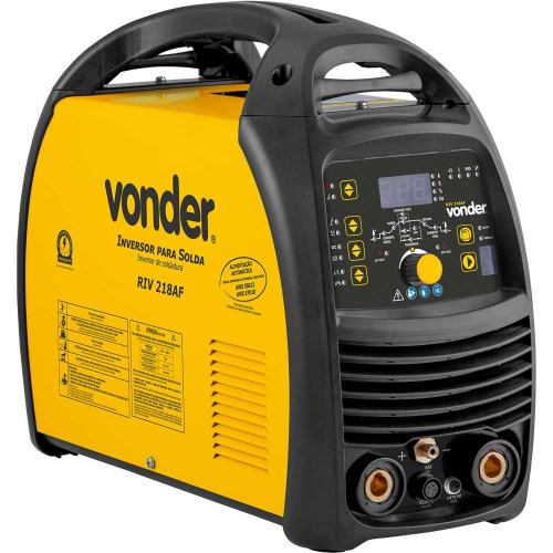 Inversora de solda com painel digital 200A para eletrodo revestido e Tig - RRIV 218AF  110V/220V